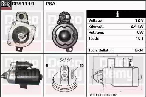 Remy DRS1110 - Starter www.molydon.hr