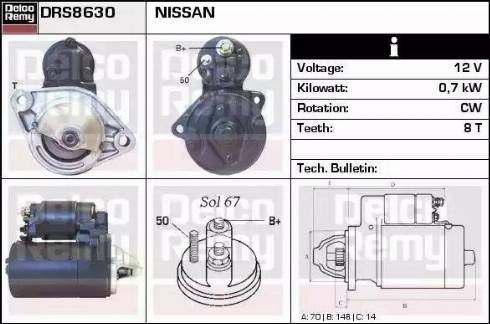 Remy DRS8630 - Starter www.molydon.hr