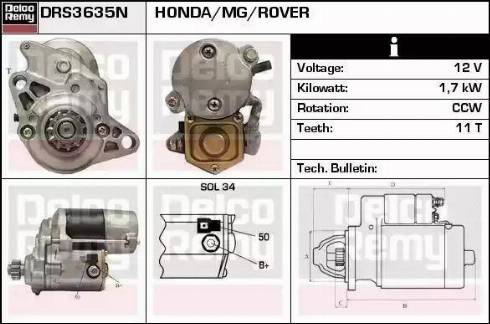 Remy DRS3635N - Starter www.molydon.hr