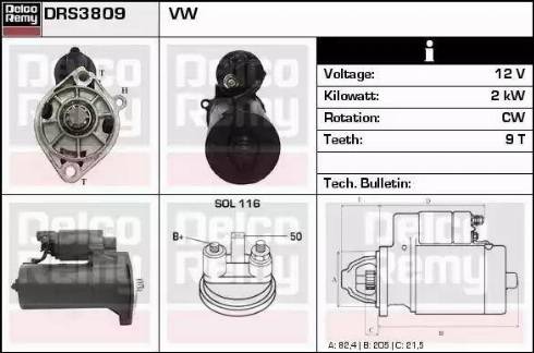 Remy DRS3809 - Starter www.molydon.hr