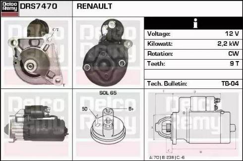 Remy DRS7470 - Starter www.molydon.hr