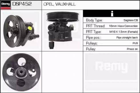 Remy DSP452 - Hidraulična pumpa, upravljanje www.molydon.hr