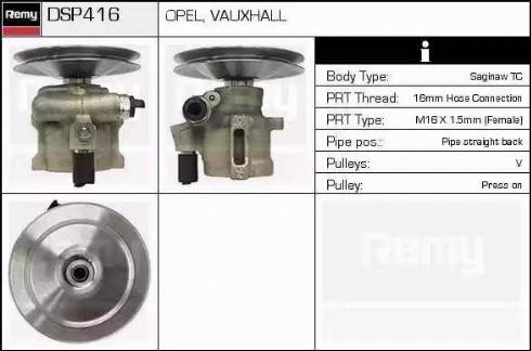 Remy DSP416 - Hidraulična pumpa, upravljanje www.molydon.hr