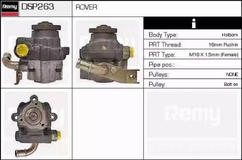 Remy DSP263 - Hidraulična pumpa, upravljanje www.molydon.hr