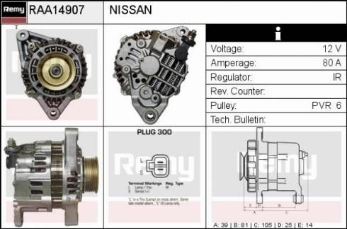 Remy RAA14907 - Alternator www.molydon.hr