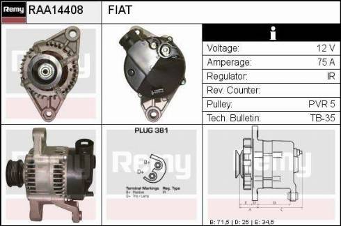 Remy RAA14408 - Alternator www.molydon.hr