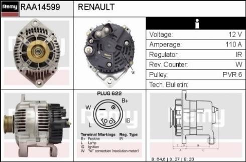 Remy RAA14599 - Alternator www.molydon.hr