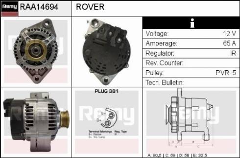 Remy RAA14694 - Alternator www.molydon.hr