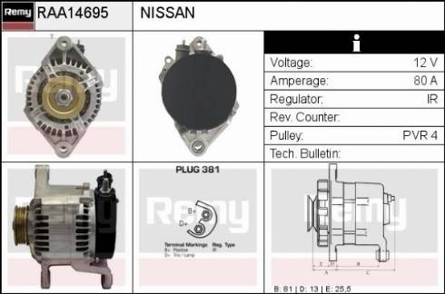 Remy RAA14695 - Alternator www.molydon.hr