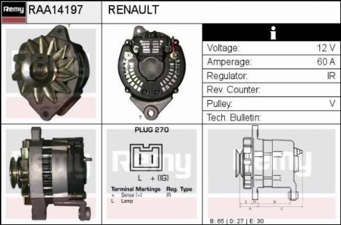 Remy RAA14197 - Alternator www.molydon.hr