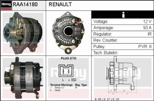 Remy RAA14180 - Alternator www.molydon.hr