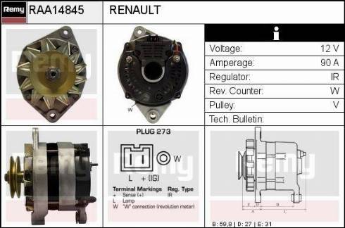 Remy RAA14845 - Alternator www.molydon.hr