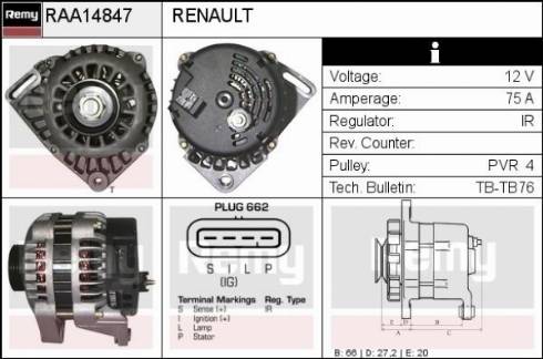 Remy RAA14847 - Alternator www.molydon.hr