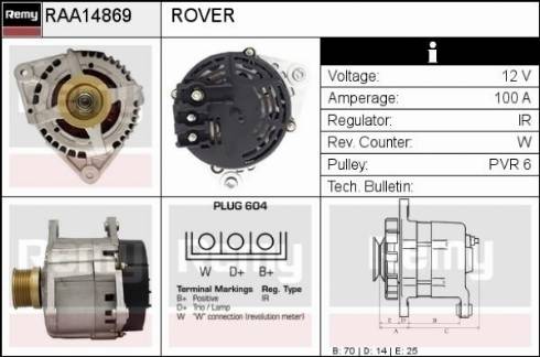 Remy RAA14869 - Alternator www.molydon.hr