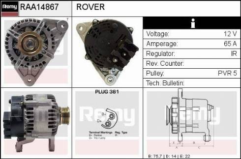 Remy RAA14867 - Alternator www.molydon.hr