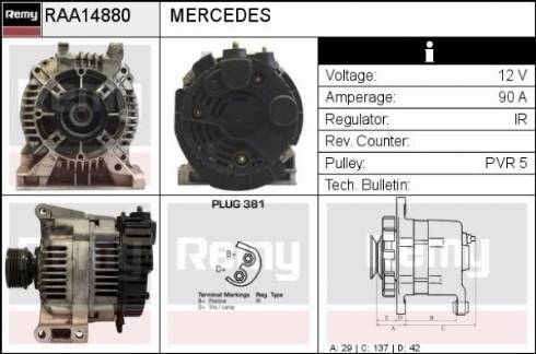 Remy RAA14880 - Alternator www.molydon.hr