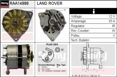 Remy RAA14888 - Alternator www.molydon.hr