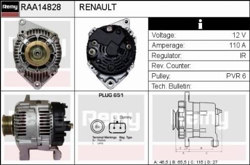 Remy RAA14828 - Alternator www.molydon.hr