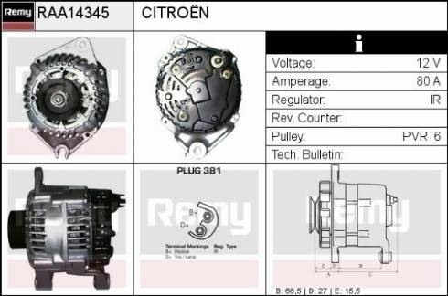 Remy RAA14345 - Alternator www.molydon.hr