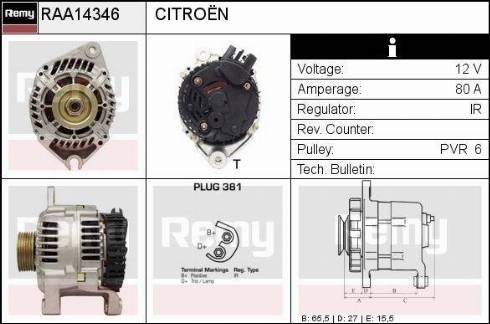 Remy RAA14346 - Alternator www.molydon.hr