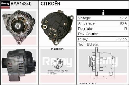 Remy RAA14340 - Alternator www.molydon.hr