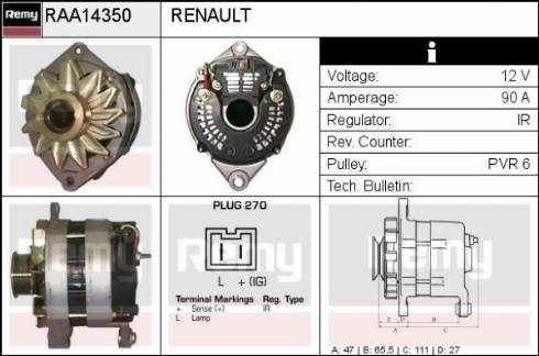 Remy RAA14350 - Alternator www.molydon.hr