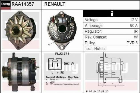 Remy RAA14357 - Alternator www.molydon.hr