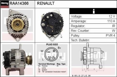 Remy RAA14366 - Alternator www.molydon.hr