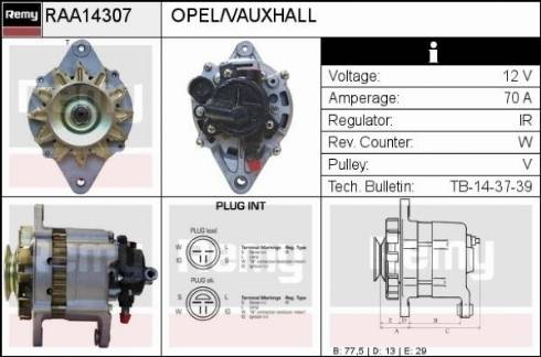 Remy RAA14307 - Alternator www.molydon.hr