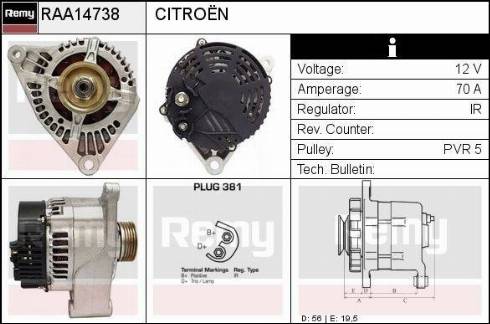 Remy RAA14738 - Alternator www.molydon.hr