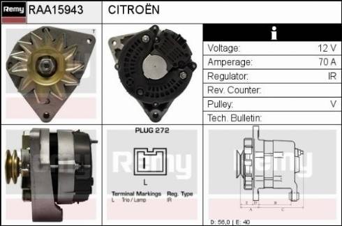 Remy RAA15943 - Alternator www.molydon.hr