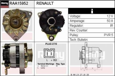 Remy RAA15952 - Alternator www.molydon.hr