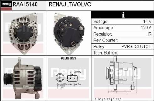 Remy RAA15140 - Alternator www.molydon.hr