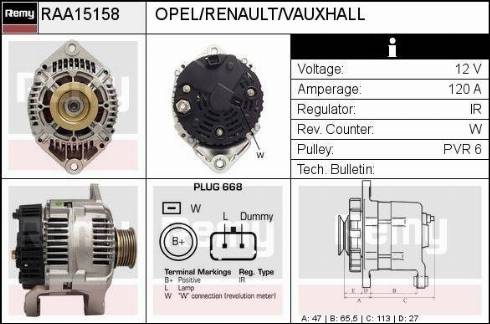 Remy RAA15158 - Alternator www.molydon.hr