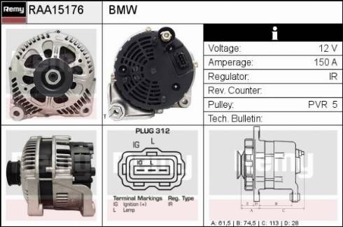 Remy RAA15176 - Alternator www.molydon.hr