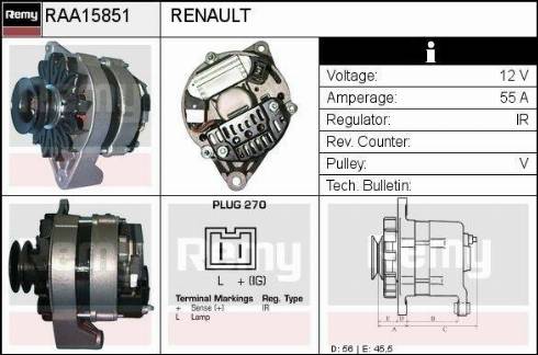 Remy RAA15851 - Alternator www.molydon.hr