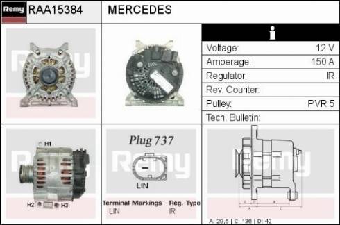 Remy RAA15384 - Alternator www.molydon.hr