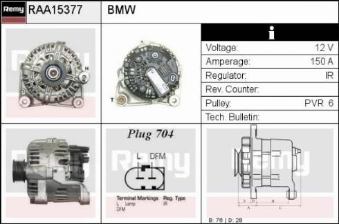 Remy RAA15377 - Alternator www.molydon.hr