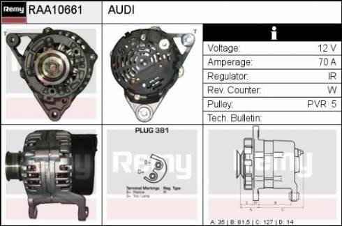 Remy RAA10661 - Alternator www.molydon.hr