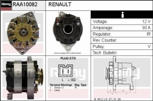 Remy RAA10082 - Alternator www.molydon.hr