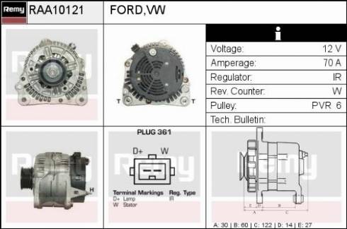 Remy RAA10121 - Alternator www.molydon.hr