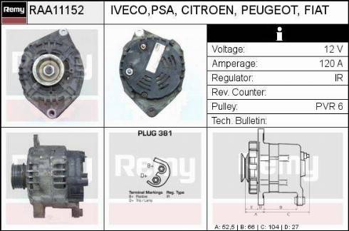 Remy RAA11152 - Alternator www.molydon.hr