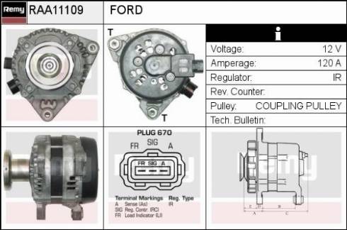 Remy RAA11109 - Alternator www.molydon.hr