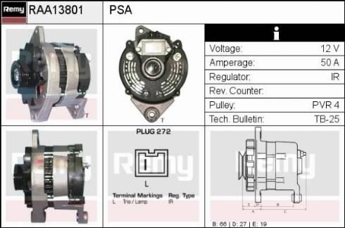 Remy RAA13801 - Alternator www.molydon.hr