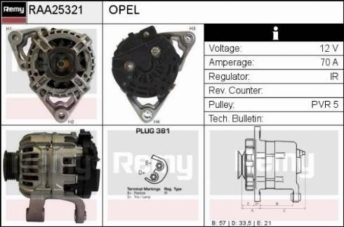 Remy RAA25321 - Alternator www.molydon.hr