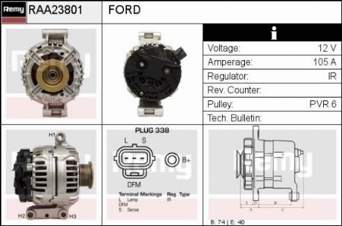 Remy RAA23801 - Alternator www.molydon.hr