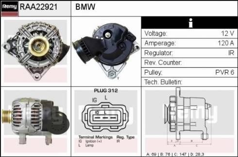 Remy RAA22921 - Alternator www.molydon.hr