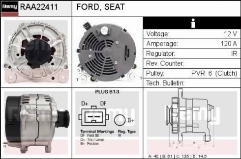 Remy RAA22411 - Alternator www.molydon.hr