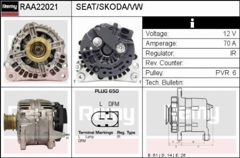 Remy RAA22021 - Alternator www.molydon.hr