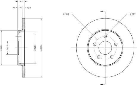 Remy RAD1147C - Kočioni disk www.molydon.hr